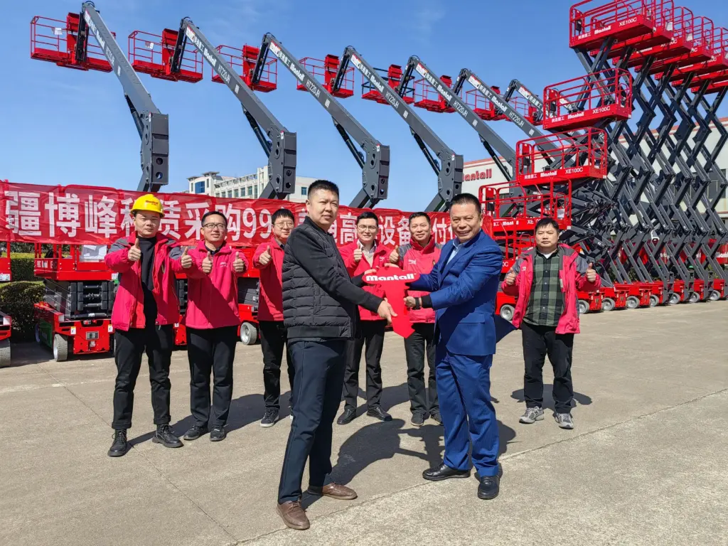 Mantall delivered 99 aerial platfromas